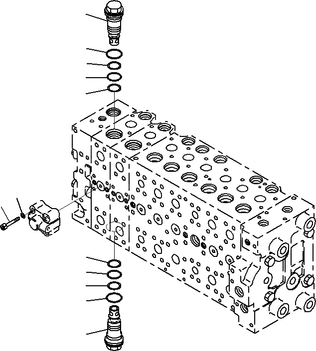 Схема запчастей Komatsu PC290-8K - ОСНОВН. УПРАВЛЯЮЩ. КЛАПАН, ДЛЯ MACHINE С -ДОПОЛН. АКТУАТОР КОНТУР (7/)(№-) ГИДРАВЛИКА