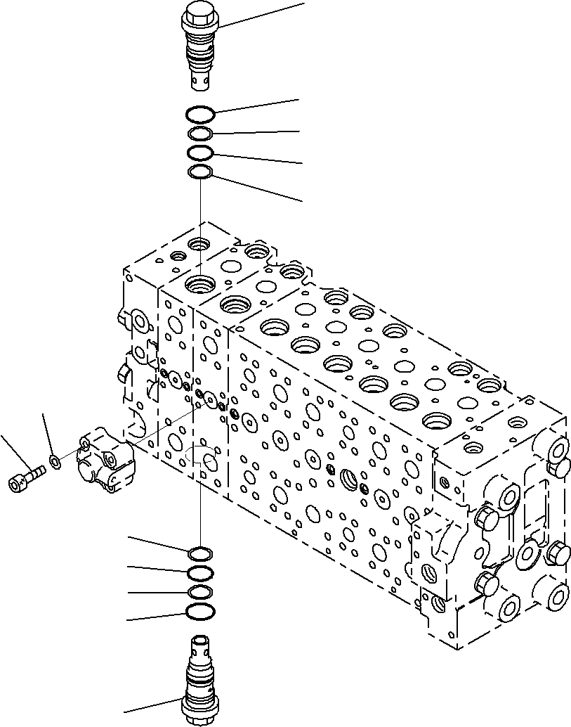 Схема запчастей Komatsu PC290-8K - ОСНОВН. УПРАВЛЯЮЩ. КЛАПАН, ДЛЯ MACHINE С -ДОПОЛН. АКТУАТОР КОНТУР (9/)(№-) ГИДРАВЛИКА