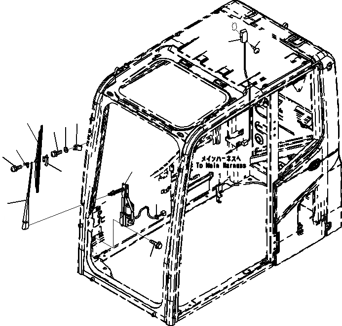Схема запчастей Komatsu PC290-8K - КАБИНА (8/)(№-) КАБИНА ОПЕРАТОРА И СИСТЕМА УПРАВЛЕНИЯ