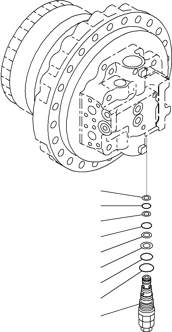 Схема запчастей Komatsu PC290-8K - МОТОР ХОДА И КОНЕЧНАЯ ПЕРЕДАЧА (/)(№-) ХОД СИСТЕМА И ITS КОМПОНЕНТЫ