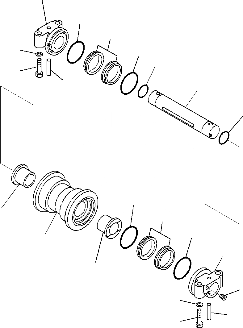 Схема запчастей Komatsu PC290-8K - ОПОРНЫЙ КАТОК(№-) НИЖН.CARRIAGE