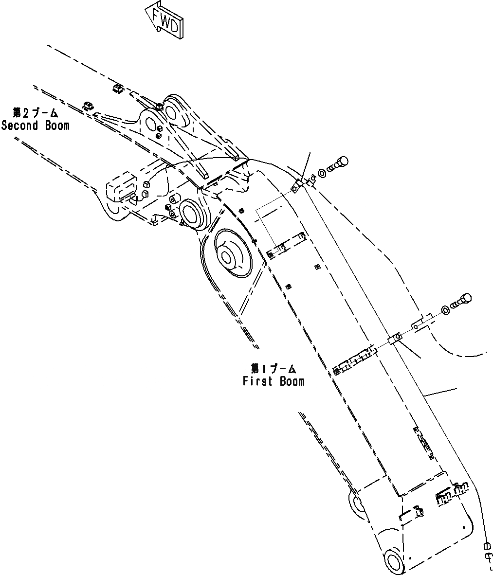 Схема запчастей Komatsu PC290-8K - СТРЕЛА (/)(№-) РАБОЧЕЕ ОБОРУДОВАНИЕ
