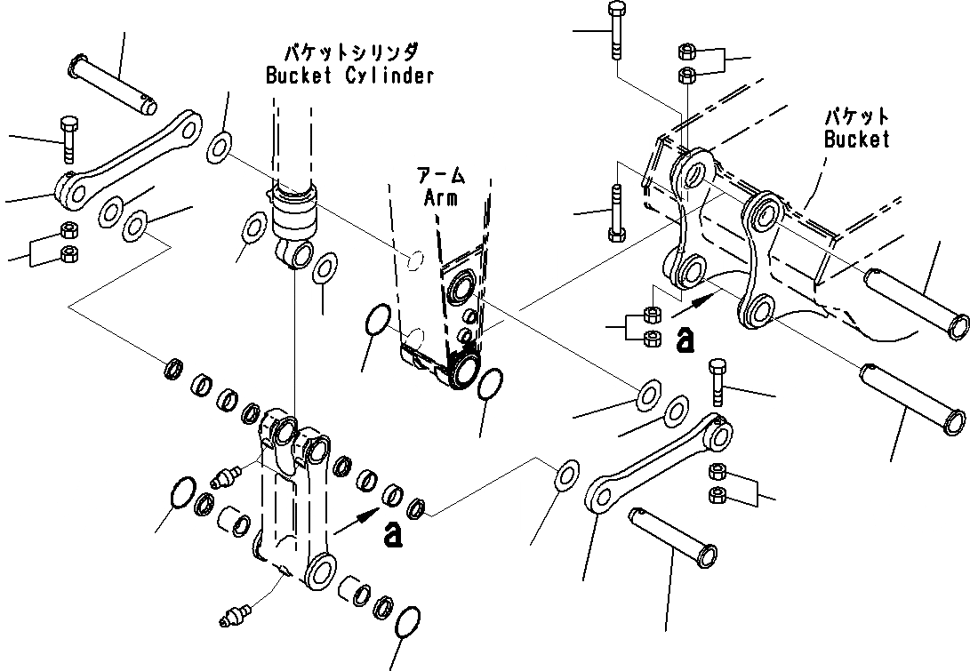 Схема запчастей Komatsu PC290-8K - РУКОЯТЬ (/)(№-) РАБОЧЕЕ ОБОРУДОВАНИЕ