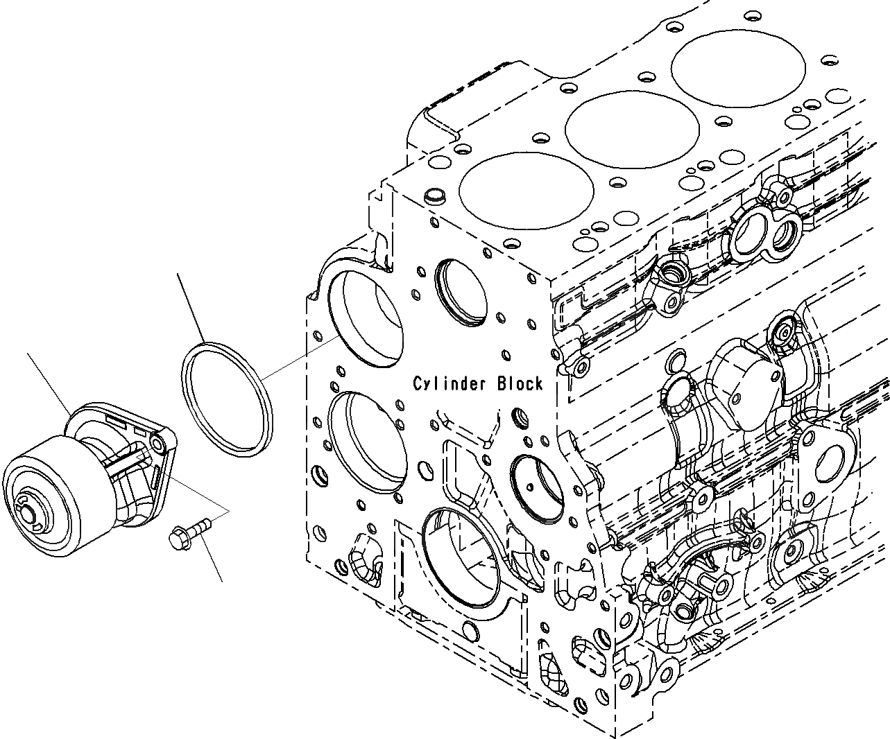 Схема запчастей Komatsu SAA6D107E-1E - ВОДЯНАЯ ПОМПА (№7-) H ДВИГАТЕЛЬ СИСТЕМА ОХЛАЖДЕНИЯ