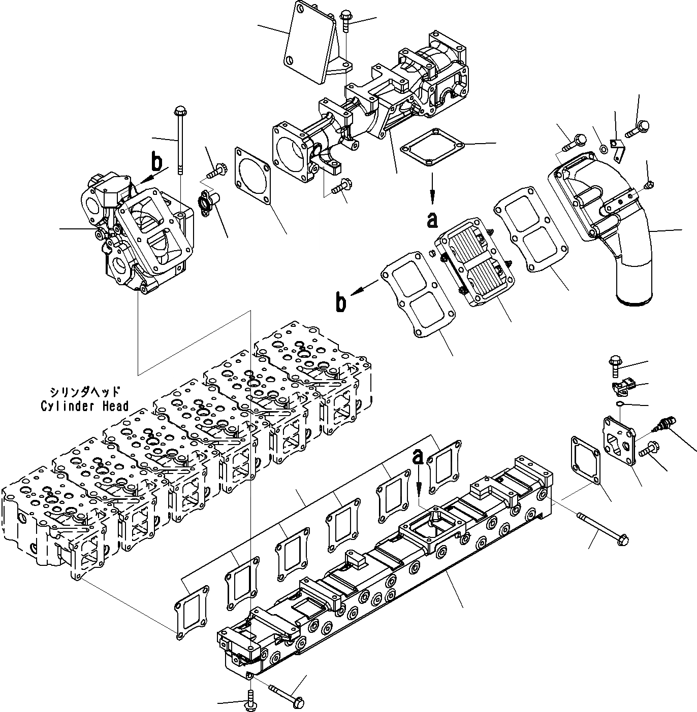 Схема запчастей Komatsu SAA6D125E-5A - ТРУБОПРОВОД ВПУСКА ВОЗДУХА ДВИГАТЕЛЬ ГОЛОВКА ЦИЛИНДРОВ И ITS КОМПОНЕНТЫ