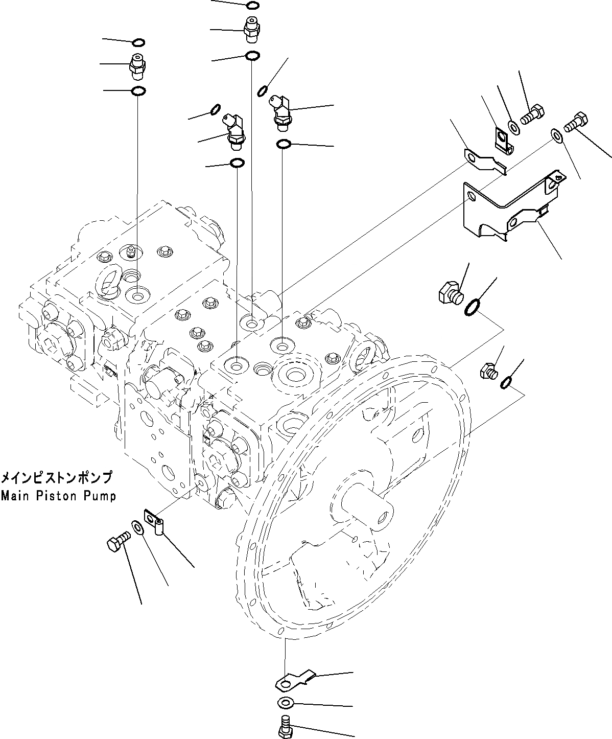 Схема запчастей Komatsu PC220LC-8 - ОСНОВН. ПОРШЕНЬ НАСОС ГИДРАВЛИКА