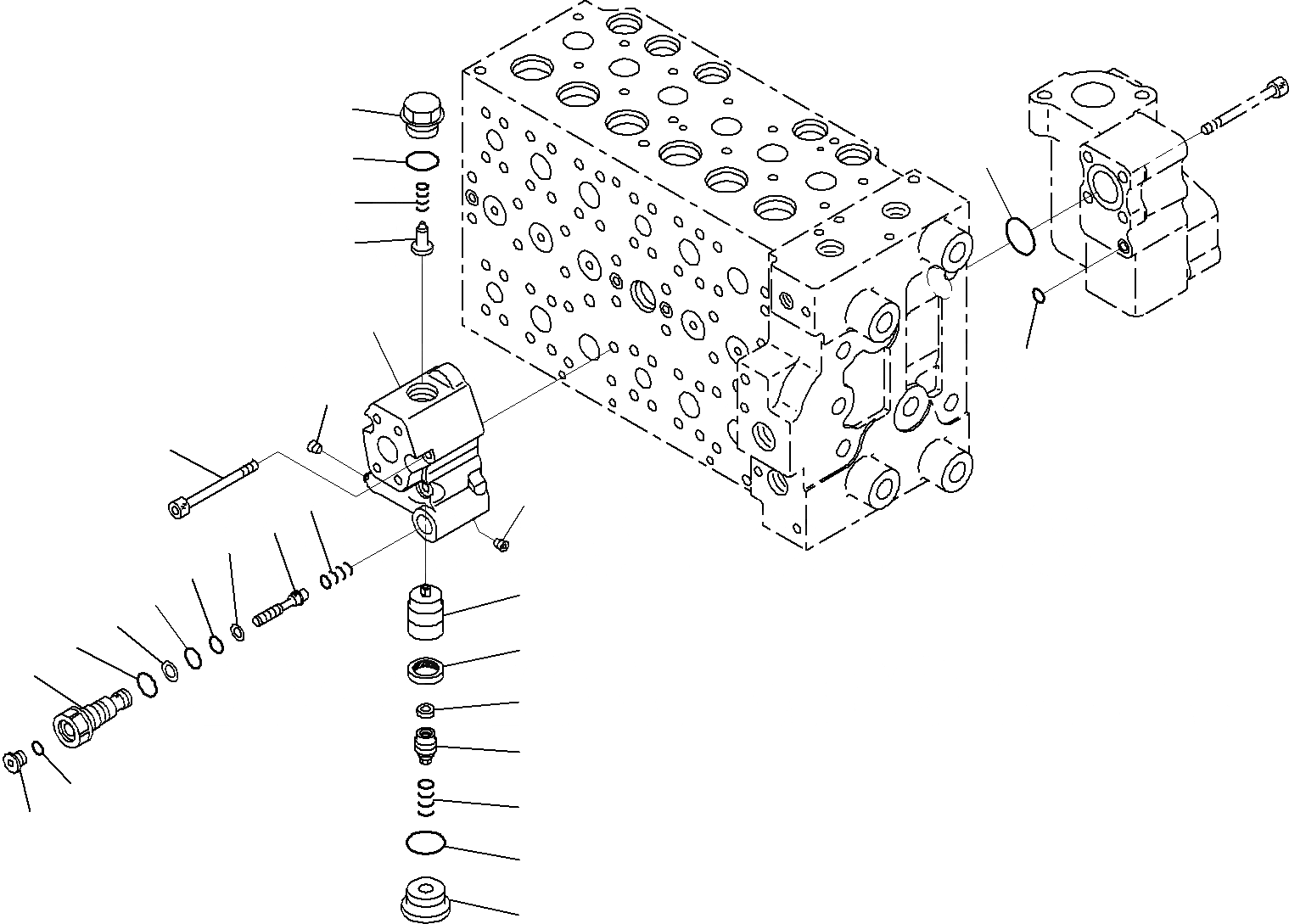 Схема запчастей Komatsu PC220LC-8 - ОСНОВН. УПРАВЛЯЮЩ. КЛАПАН (/) ГИДРАВЛИКА