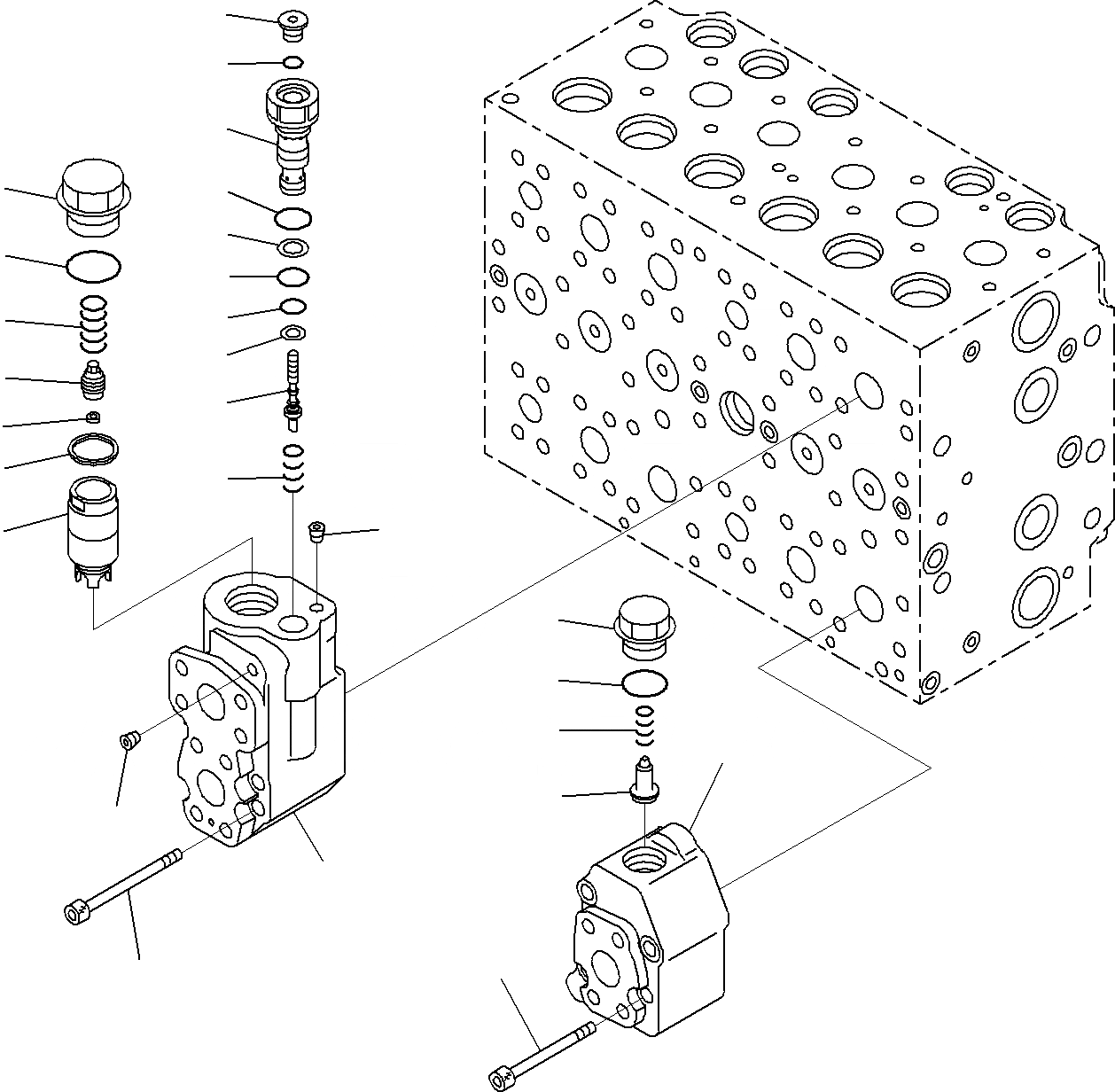 Схема запчастей Komatsu PC220LC-8 - ОСНОВН. УПРАВЛЯЮЩ. КЛАПАН (7/) ГИДРАВЛИКА