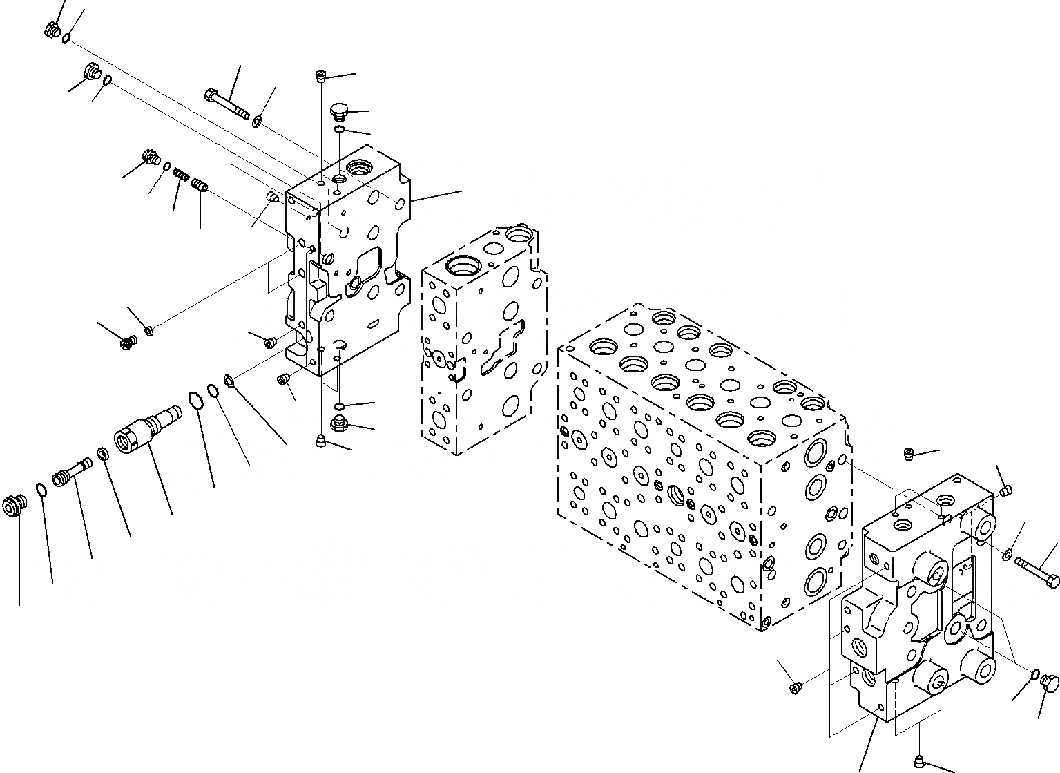 Схема запчастей Komatsu PC220LC-8 - ОСНОВН. УПРАВЛЯЮЩ. КЛАПАН, ДЛЯ MACHINE С -ДОПОЛН. АКТУАТОР КОНТУР (7/) ГИДРАВЛИКА