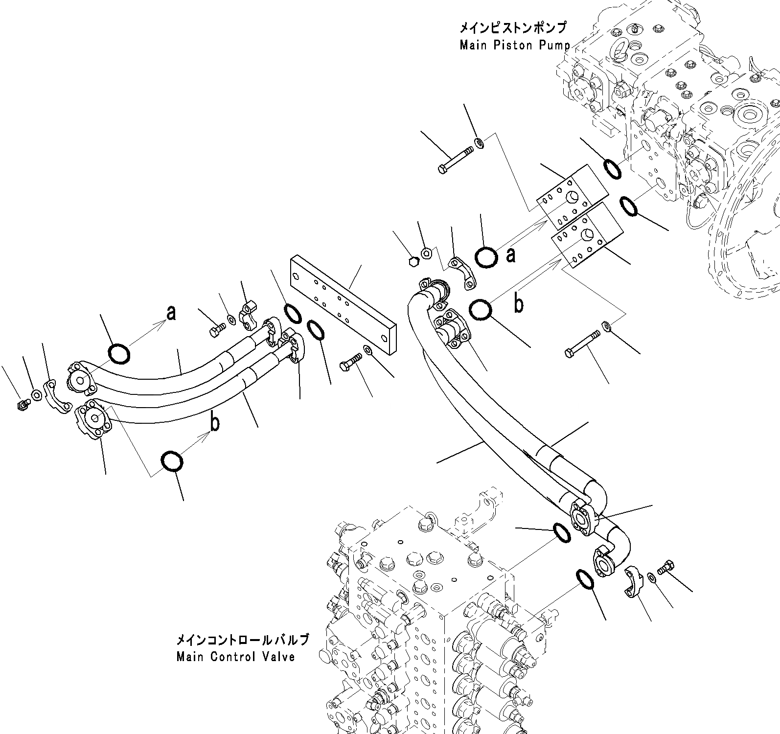 Схема запчастей Komatsu PC220LC-8 - ПОДАЮЩ. КОНТУР ГИДРАВЛИКА