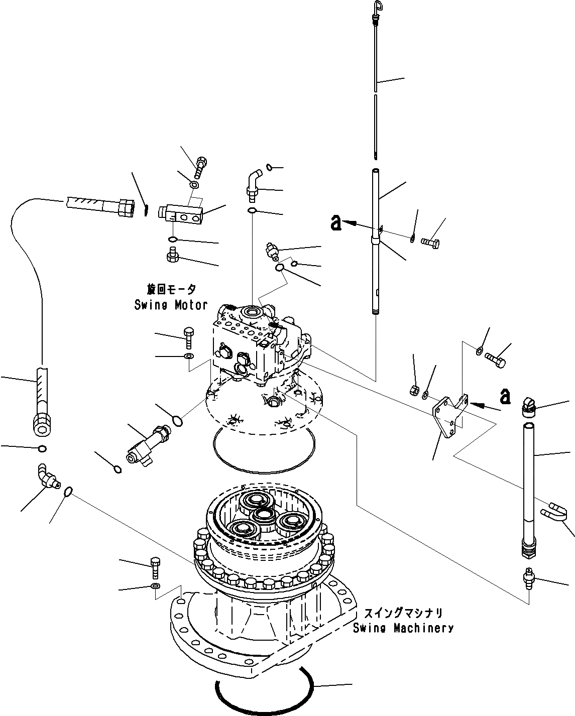 Схема запчастей Komatsu PC220LC-8 - МЕХАНИЗМ ПОВОРОТА (/) ПОВОРОТН. КРУГ И ITS КОМПОНЕНТЫ