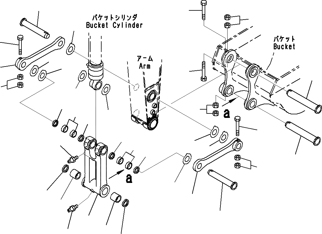 Схема запчастей Komatsu PC220LC-8 - РУКОЯТЬ (/) РАБОЧЕЕ ОБОРУДОВАНИЕ