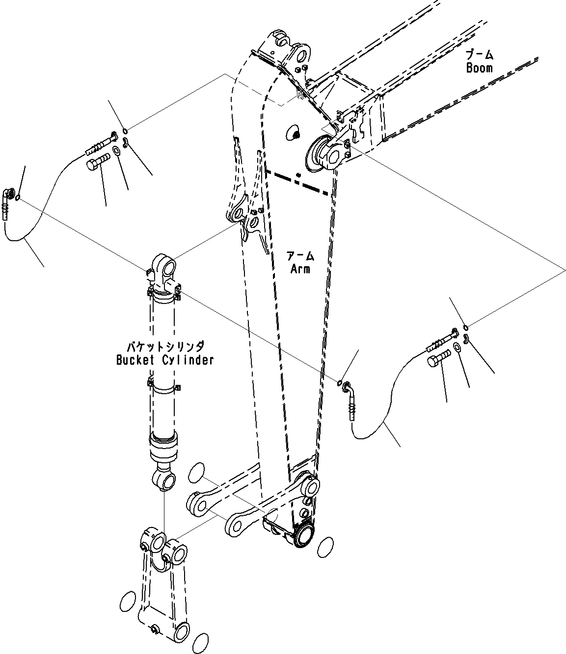 Схема запчастей Komatsu PC220LC-8 - РУКОЯТЬ, УСИЛ.ENED, ДЛЯ MACHINE С -ДОПОЛН. АКТУАТОР (/) РАБОЧЕЕ ОБОРУДОВАНИЕ