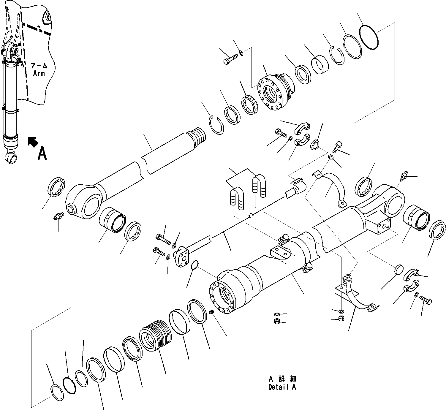Схема запчастей Komatsu PC220LC-8 - РУКОЯТЬ, УСИЛ.ENED, ДЛЯ MACHINE С -ДОПОЛН. АКТУАТОР (/) РАБОЧЕЕ ОБОРУДОВАНИЕ