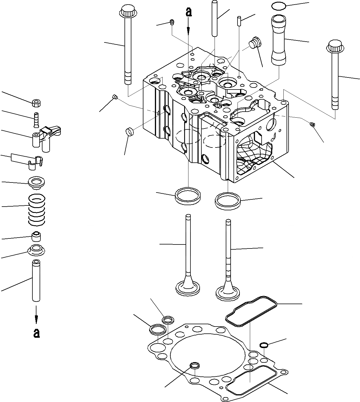 Схема запчастей Komatsu SAA6D170E-5A - ГОЛОВКА ЦИЛИНДРОВ ДВИГАТЕЛЬ ГОЛОВКА ЦИЛИНДРОВ И ITS КОМПОНЕНТЫ