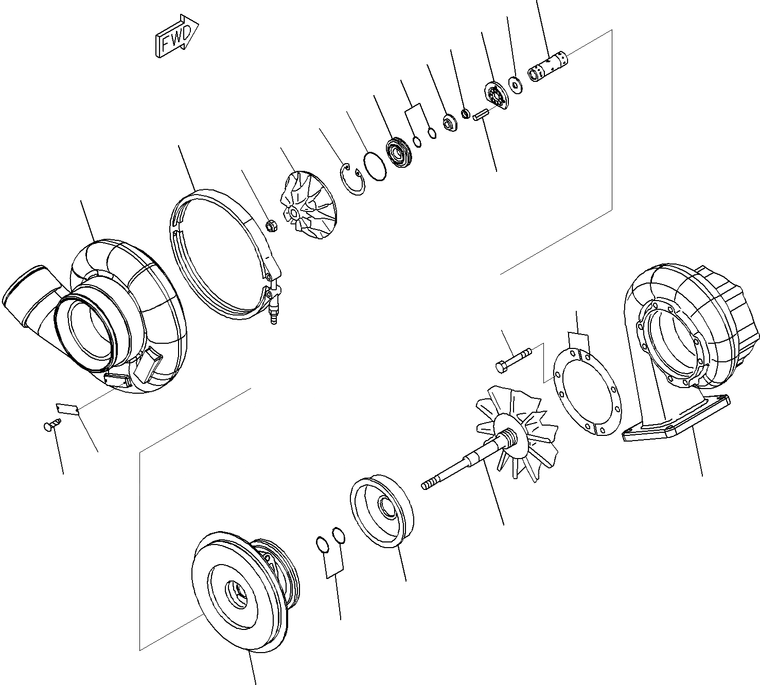 Схема запчастей Komatsu SAA6D170E-5A - ТУРБОНАГНЕТАТЕЛЬ (/) ДВИГАТЕЛЬ ГОЛОВКА ЦИЛИНДРОВ И ITS КОМПОНЕНТЫ