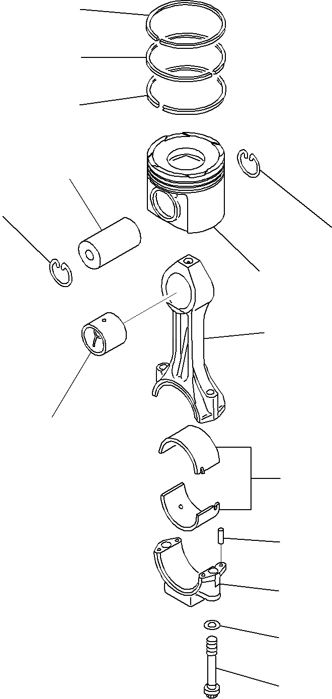 Схема запчастей Komatsu SAA6D170E-5A - ПОРШЕНЬ И ШАТУН ДВИГАТЕЛЬ БЛОК ЦИЛИНДРОВ И ITS КОМПОНЕНТЫ