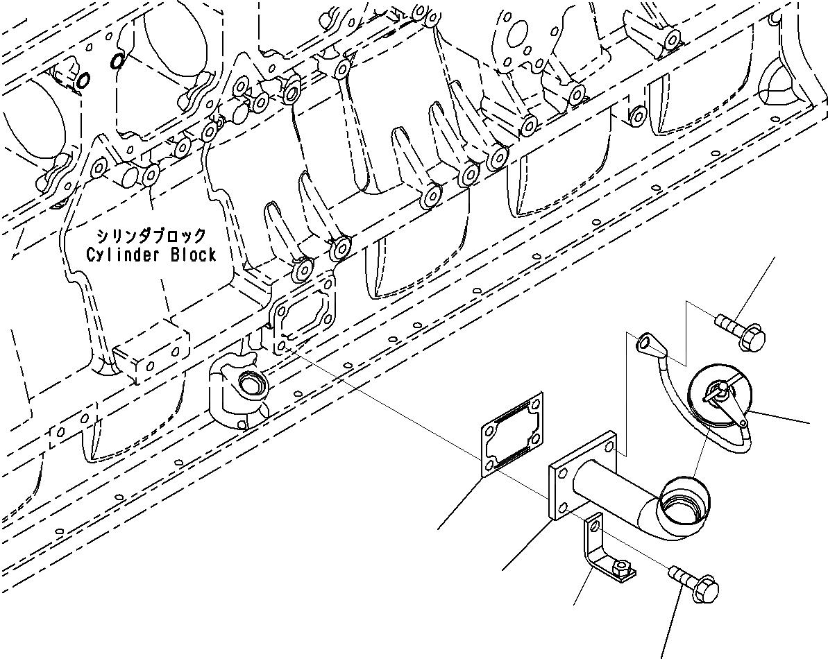 Схема запчастей Komatsu SAA6D170E-5A - ДВИГАТЕЛЬ МАСЛОНАЛИВНОЙ ПАТРУБОК ДВИГАТЕЛЬ БЛОК ЦИЛИНДРОВ И ITS КОМПОНЕНТЫ