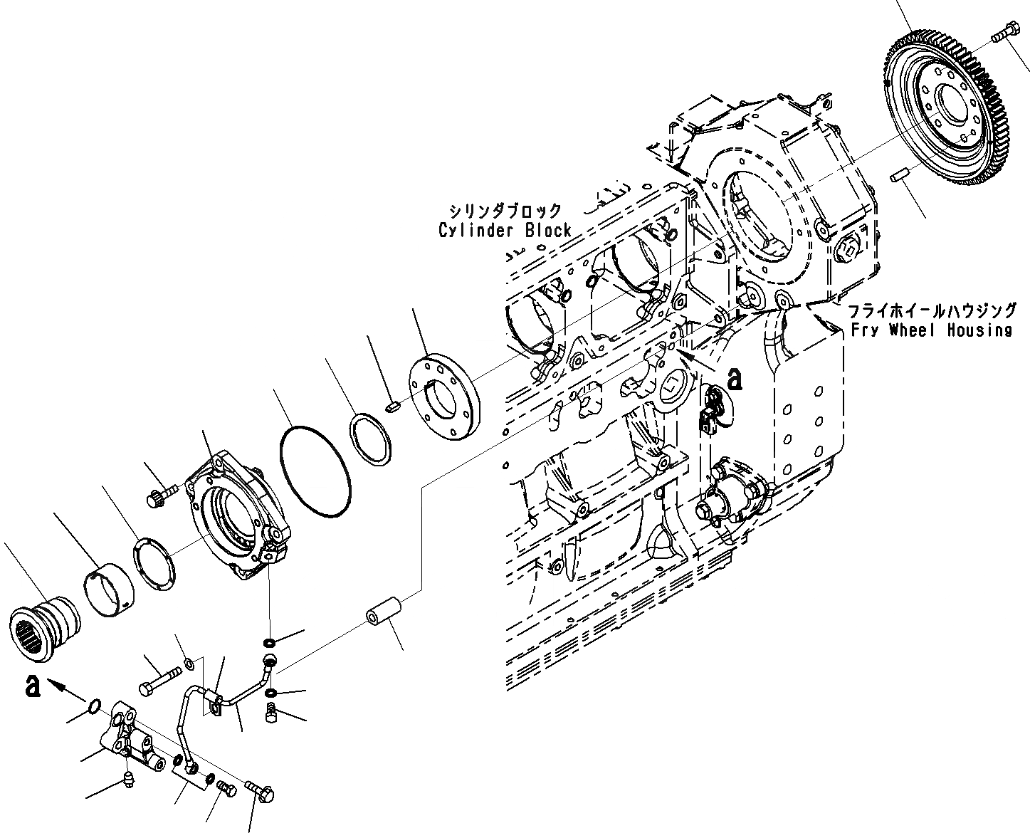 Схема запчастей Komatsu SAA6D170E-5A - ПРИВОД ТОПЛ. НАСОСА ДВИГАТЕЛЬ ТОПЛИВН. СИСТЕМА