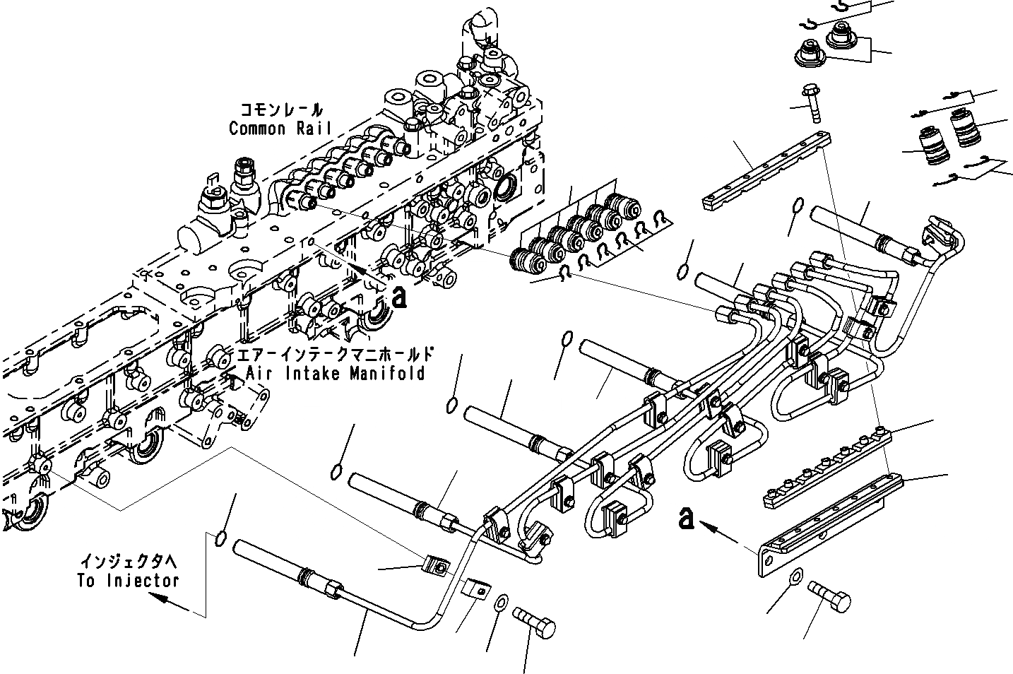 Схема запчастей Komatsu SAA6D170E-5A - ТОПЛ. НАСОС КРЕПЛЕНИЕS (/) ДВИГАТЕЛЬ ТОПЛИВН. СИСТЕМА