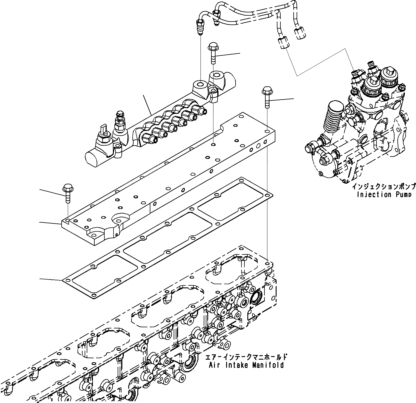 Схема запчастей Komatsu SAA6D170E-5A - ТОПЛ. НАСОС (/) ДВИГАТЕЛЬ ТОПЛИВН. СИСТЕМА