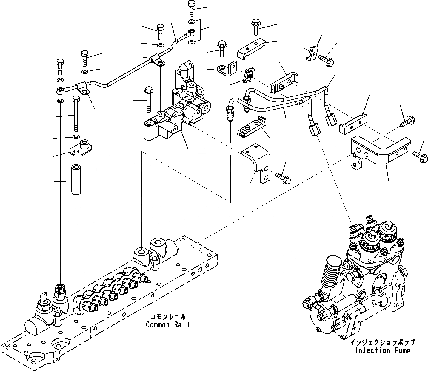 Схема запчастей Komatsu SAA6D170E-5A - ТОПЛ. НАСОС (/) ДВИГАТЕЛЬ ТОПЛИВН. СИСТЕМА