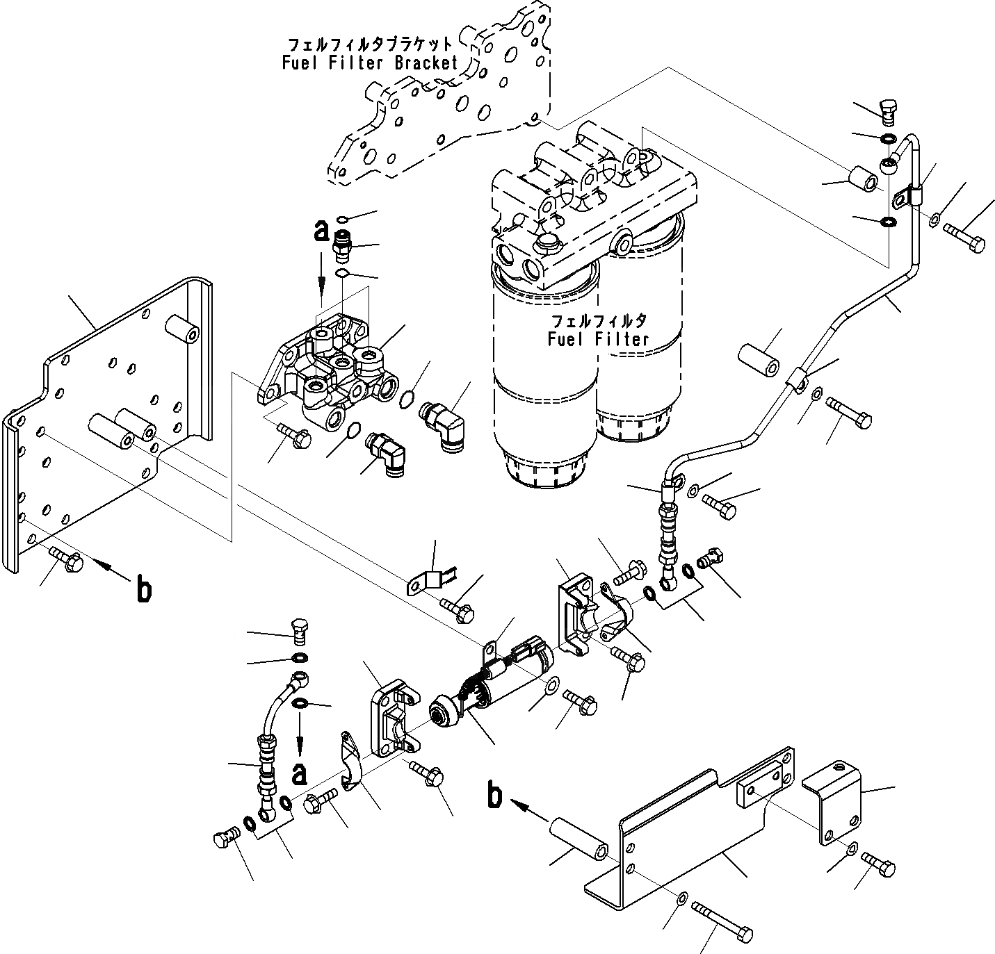 Схема запчастей Komatsu SAA6D170E-5A - ТОПЛИВН. ФИЛЬТР., PRE-ФИЛЬТР.ING, ДОПОЛН. (/) ДВИГАТЕЛЬ ТОПЛИВН. СИСТЕМА