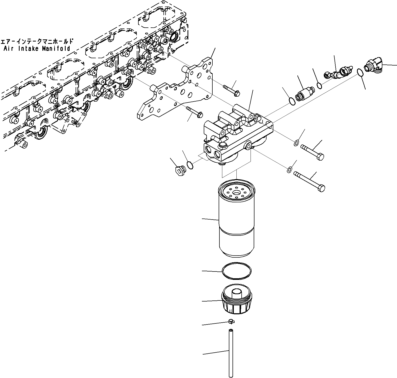 Схема запчастей Komatsu SAA6D170E-5A - ТОПЛИВН. ФИЛЬТР., PRE-ФИЛЬТР.ING, ДОПОЛН. (/) ДВИГАТЕЛЬ ТОПЛИВН. СИСТЕМА