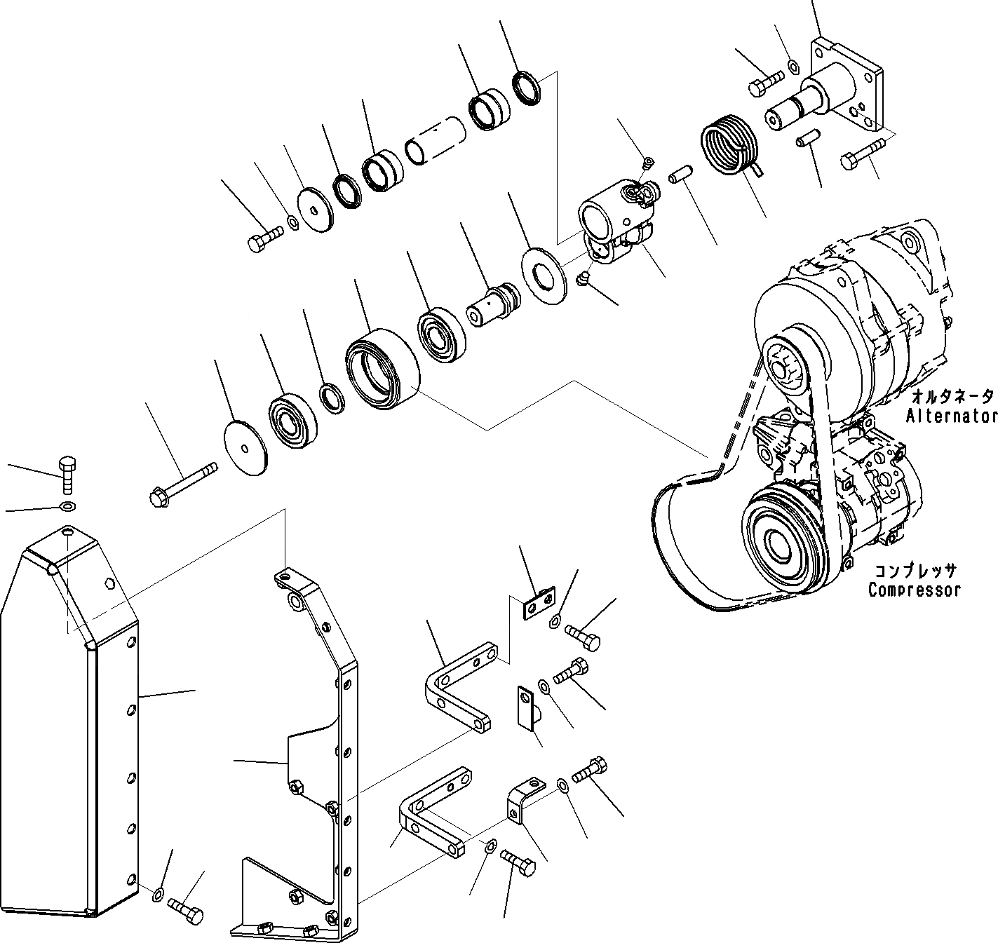 Схема запчастей Komatsu SAA6D170E-5A - ГЕНЕРАТОР (/) ДВИГАТЕЛЬ ЭЛЕКТРИКА