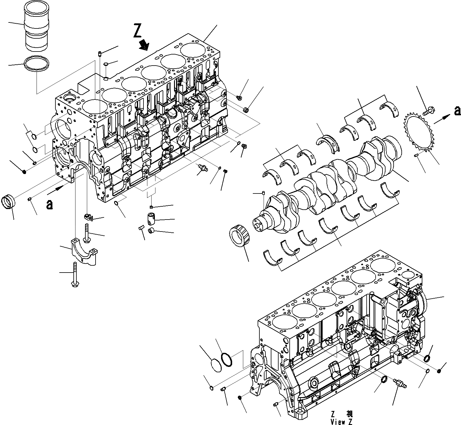 Схема запчастей Komatsu SAA6D114E-3A - БЛОК ЦИЛИНДРОВ ДВИГАТЕЛЬ БЛОК ЦИЛИНДРОВ И ITS КОМПОНЕНТЫ