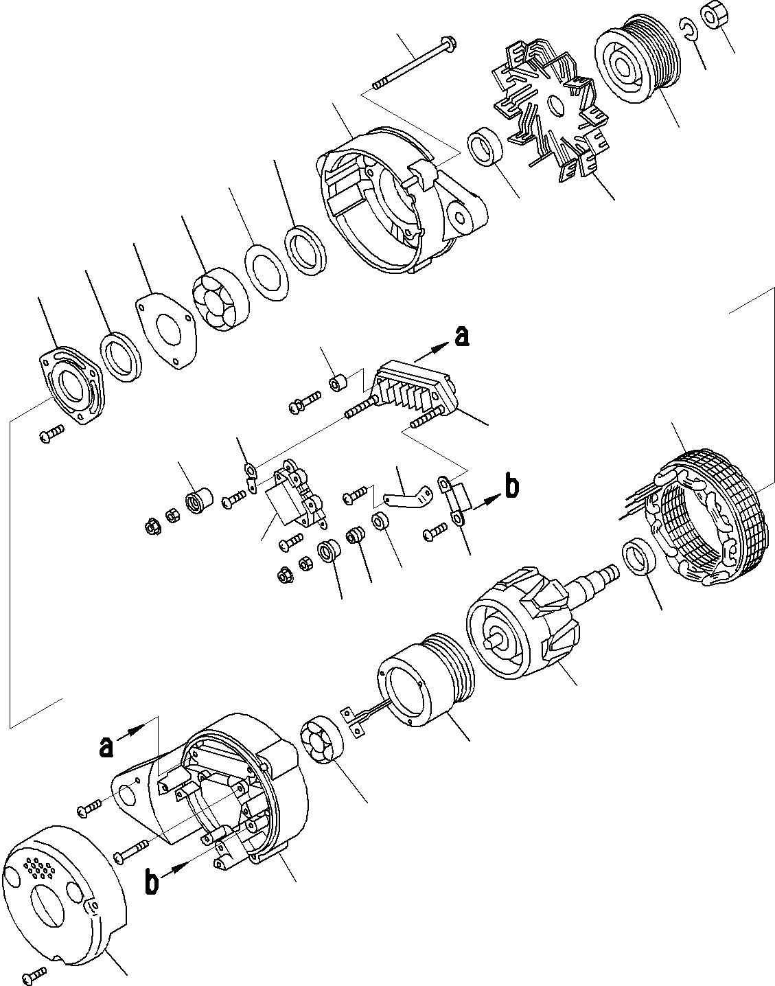 Схема запчастей Komatsu SAA6D114E-3A - ГЕНЕРАТОР (/) ДВИГАТЕЛЬ ЭЛЕКТРИКА