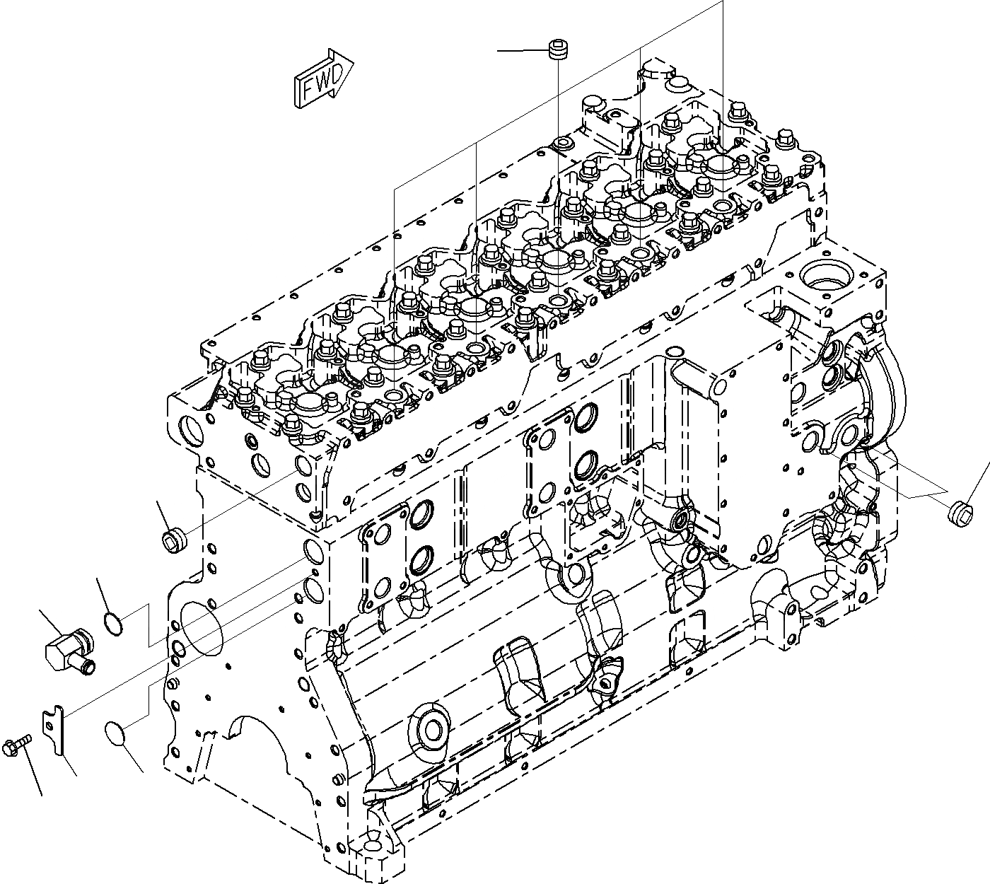 Схема запчастей Komatsu SAA6D114E-3B - БЛОК ЦИЛИНДРОВ ФИТТИНГ ЧАСТИ(№8-) ДВИГАТЕЛЬ БЛОК ЦИЛИНДРОВ И ITS КОМПОНЕНТЫ