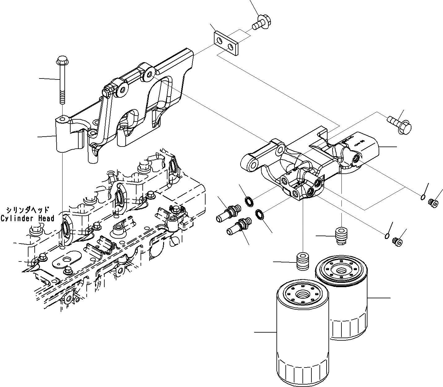 Схема запчастей Komatsu SAA6D114E-3B - ТОПЛИВН. ФИЛЬТР. БЛОК(№8-) ДВИГАТЕЛЬ ТОПЛИВН. СИСТЕМА