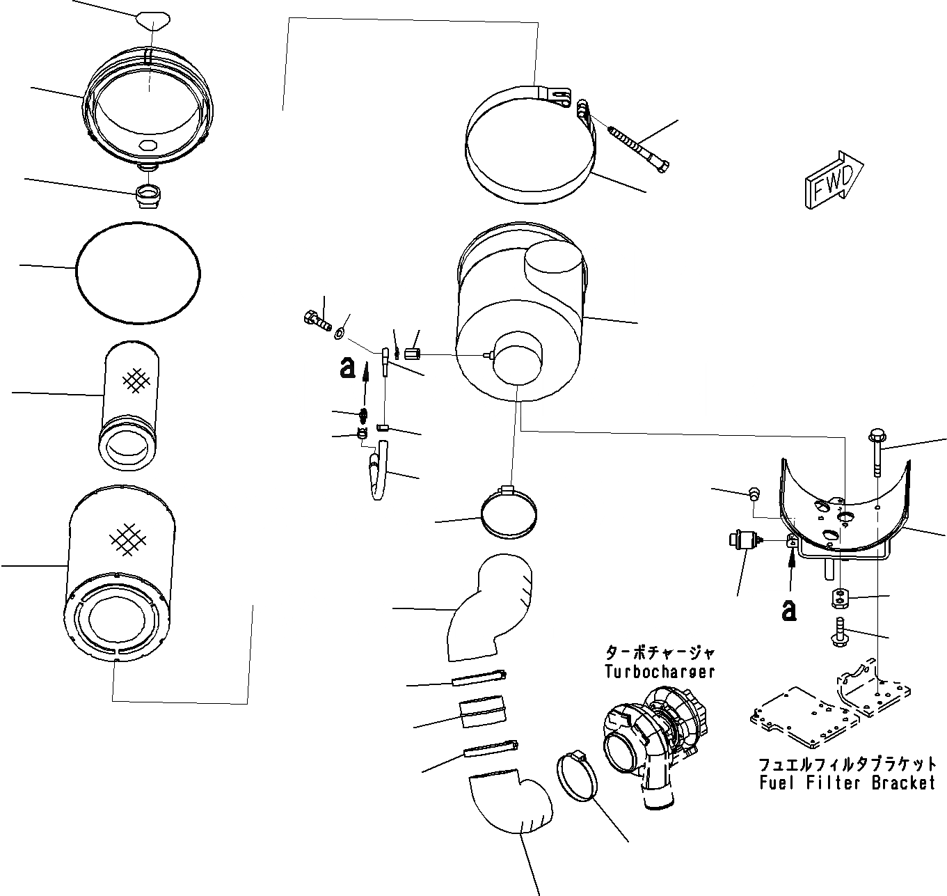 Схема запчастей Komatsu SAA6D125E-5C - ВОЗДУХООЧИСТИТЕЛЬ КРЕПЛЕНИЕS ДВИГАТЕЛЬ ГОЛОВКА ЦИЛИНДРОВ И ITS КОМПОНЕНТЫ