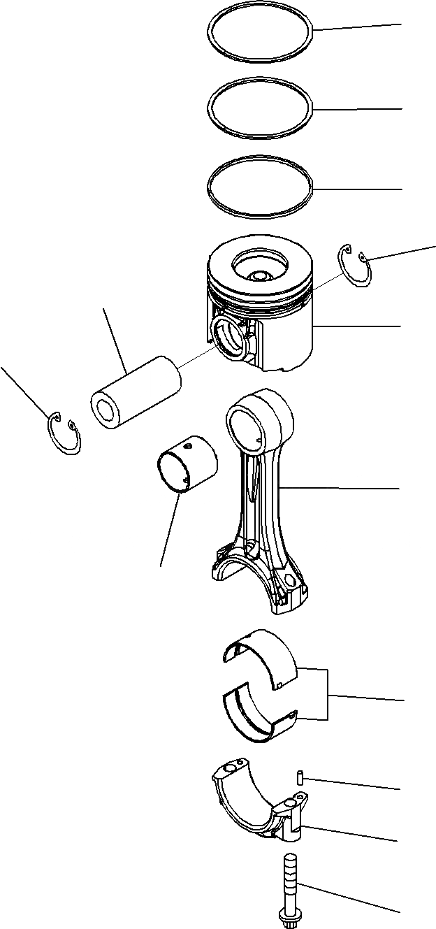 Схема запчастей Komatsu SAA6D125E-5C - ПОРШЕНЬ И ШАТУН ДВИГАТЕЛЬ БЛОК ЦИЛИНДРОВ И ITS КОМПОНЕНТЫ