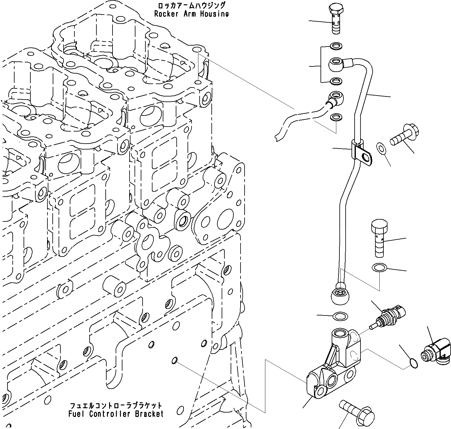 Схема запчастей Komatsu SAA6D125E-5C - ВОЗВРАТ ТОПЛИВА ДВИГАТЕЛЬ ТОПЛИВН. СИСТЕМА