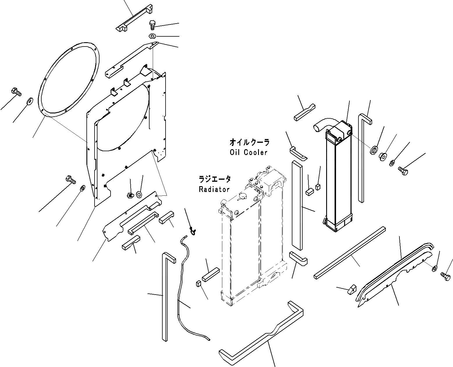 Схема запчастей Komatsu PC240-8K - СИСТЕМА ОХЛАЖДЕНИЯ, ДЛЯ MACHINE С КОНДИЦИОНЕРОМ (/)(№-) СИСТЕМА ОХЛАЖДЕНИЯ