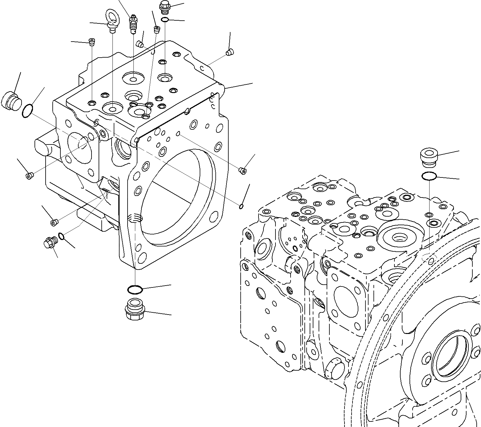Схема запчастей Komatsu PC240-8K - ОСНОВН. ПОРШЕНЬ НАСОС (/)(№-) ГИДРАВЛИКА