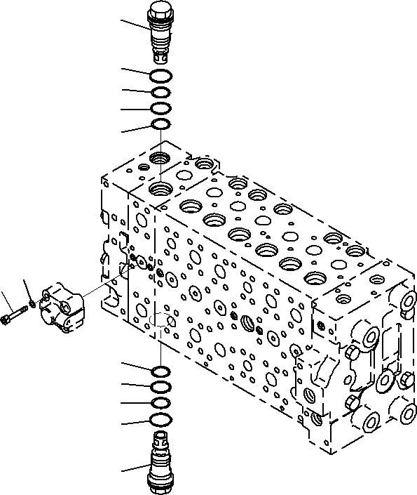 Схема запчастей Komatsu PC240-8K - ОСНОВН. УПРАВЛЯЮЩ. КЛАПАН, ДЛЯ MACHINE С -ДОПОЛН. АКТУАТОР КОНТУР (7/)(№-) ГИДРАВЛИКА
