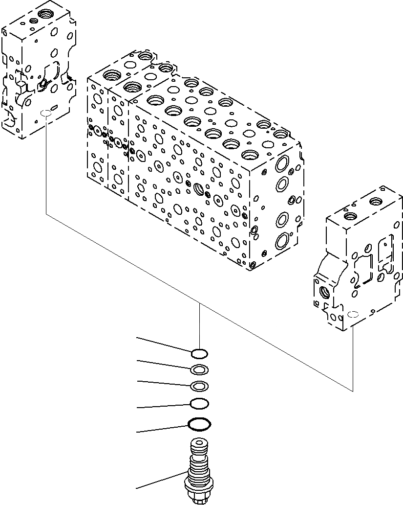 Схема запчастей Komatsu PC240-8K - ОСНОВН. УПРАВЛЯЮЩ. КЛАПАН, ДЛЯ MACHINE С -ДОПОЛН. АКТУАТОР КОНТУР (8/)(№-) ГИДРАВЛИКА