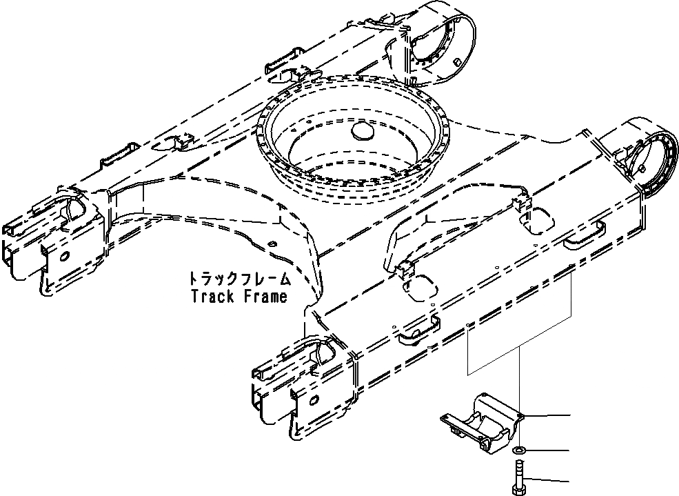 Схема запчастей Komatsu PC240-8K - ГУСЕНИЦЫ ЧАСТИ КОРПУСА(№-) НИЖН.CARRIAGE