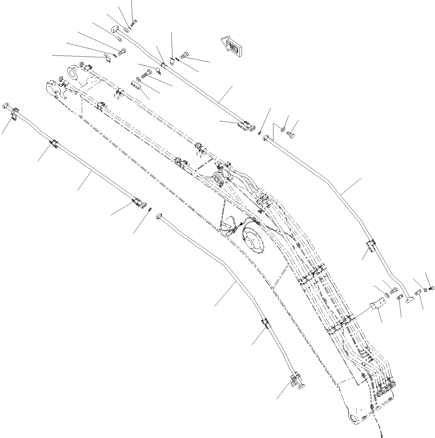 Схема запчастей Komatsu PC240-8K - СТРЕЛА (/)(№-) РАБОЧЕЕ ОБОРУДОВАНИЕ