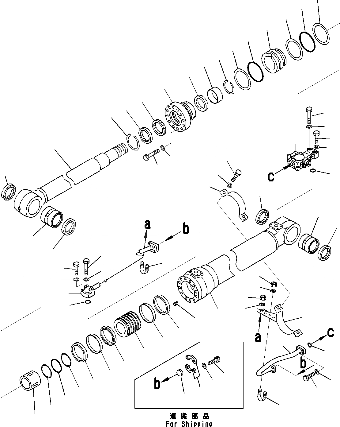 Схема запчастей Komatsu PC240-8K - ЦИЛИНДР СТРЕЛЫ(/)(№-) РАБОЧЕЕ ОБОРУДОВАНИЕ