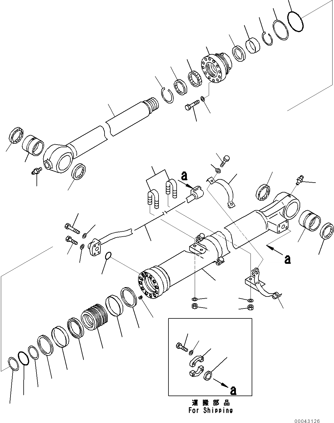 Схема запчастей Komatsu PC240-8K - РУКОЯТЬ (/)(№-) РАБОЧЕЕ ОБОРУДОВАНИЕ