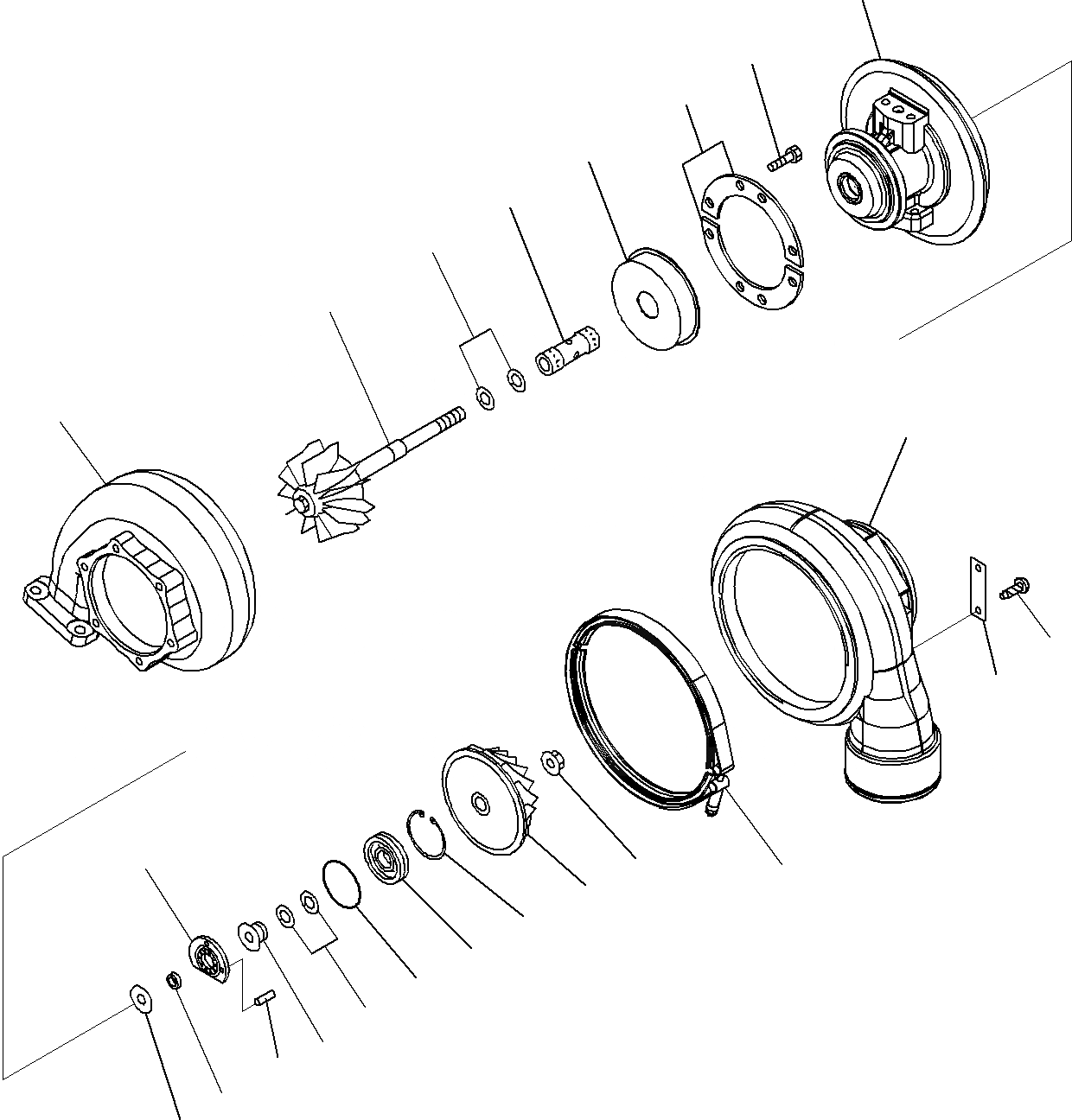 Схема запчастей Komatsu SAA6D140E-5D - ТУРБОНАГНЕТАТЕЛЬ (/)(№-) ДВИГАТЕЛЬ ГОЛОВКА ЦИЛИНДРОВ И ITS КОМПОНЕНТЫ