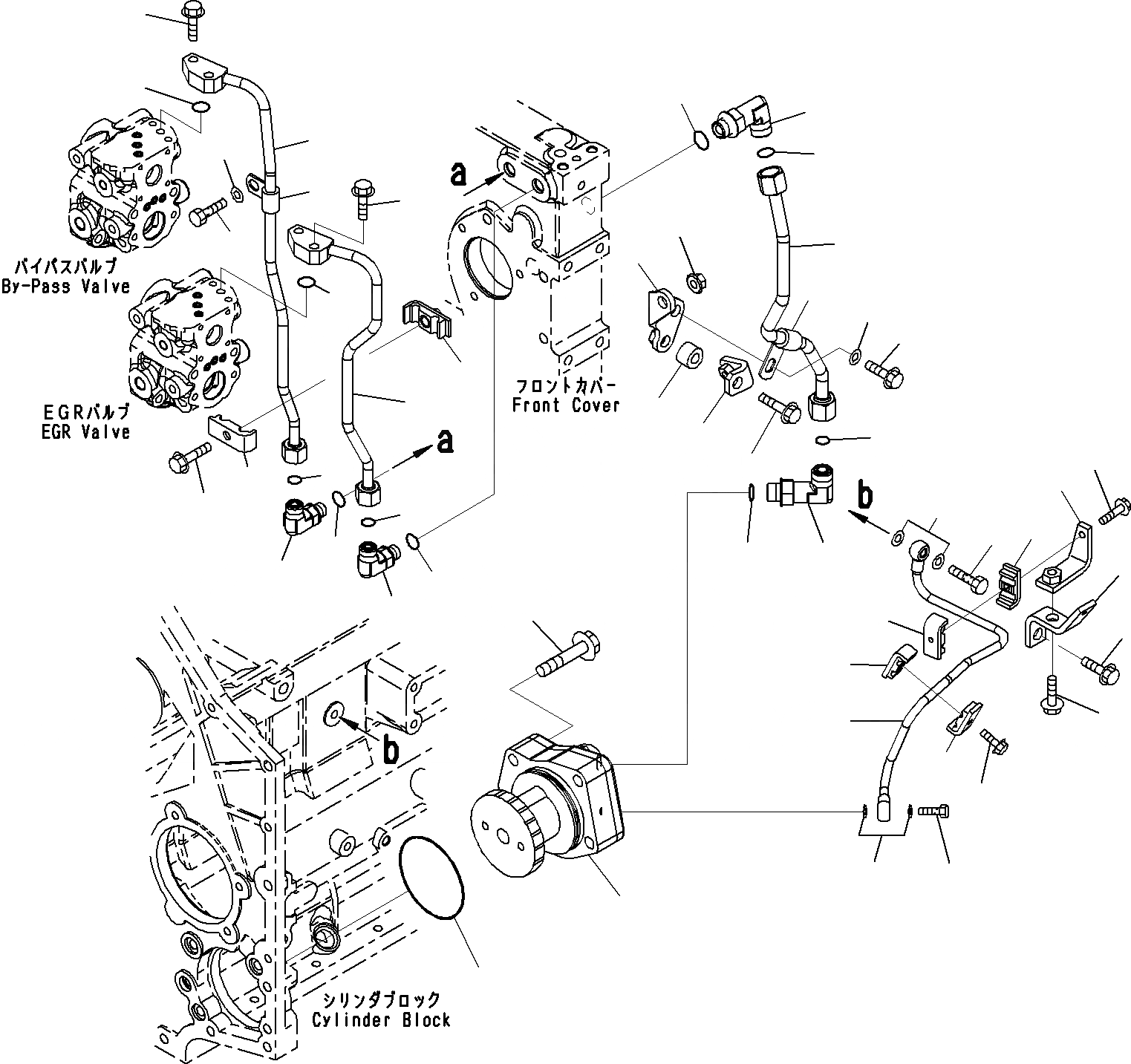 Схема запчастей Komatsu SAA6D140E-5D - ВЫПУСКН. GAS RE-CIRCULATION (EGR) КЛАПАН (/7)(№-) ДВИГАТЕЛЬ ГОЛОВКА ЦИЛИНДРОВ И ITS КОМПОНЕНТЫ