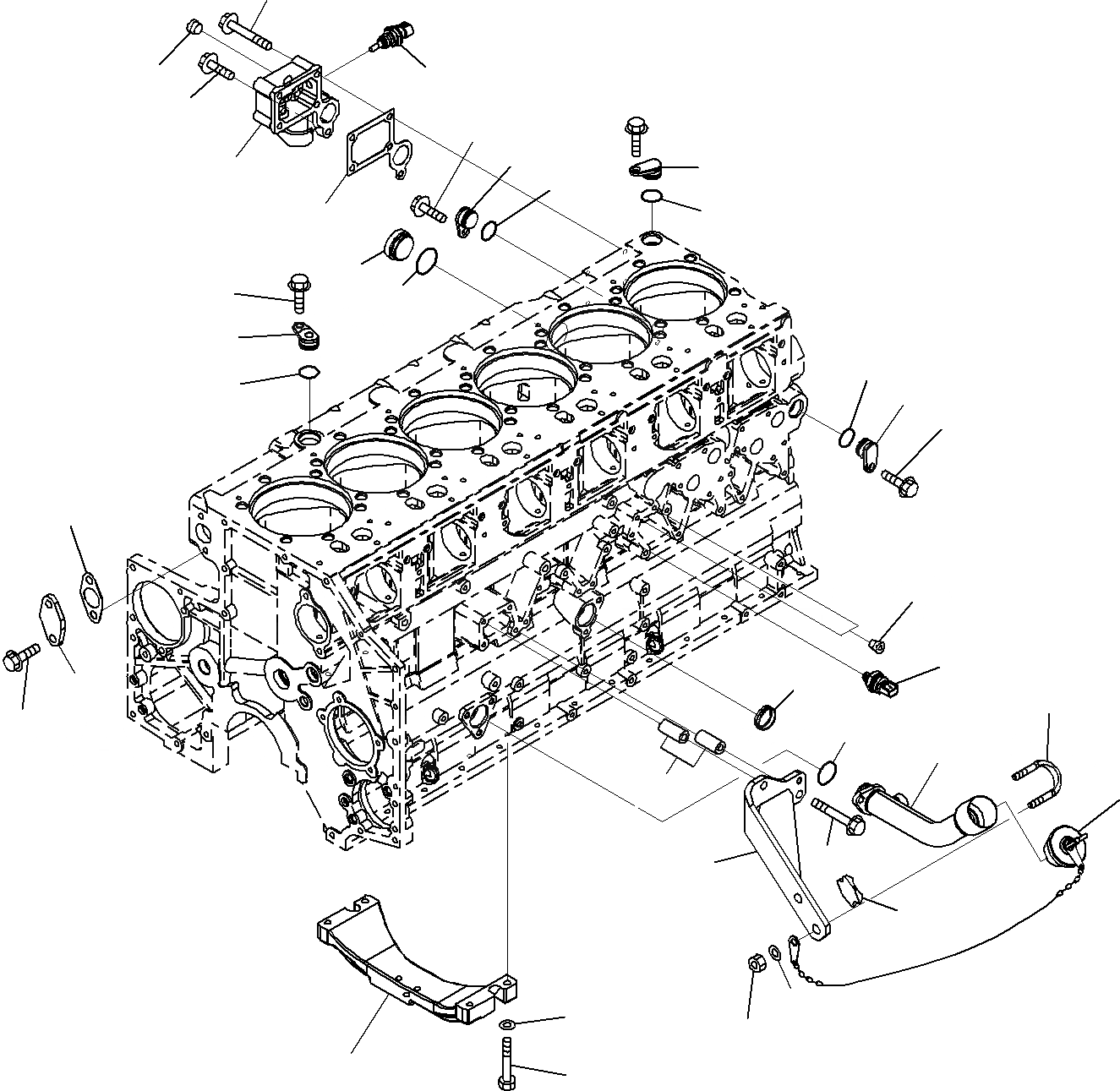 Схема запчастей Komatsu SAA6D140E-5D - БЛОК ЦИЛИНДРОВ ФИТТИНГ ЧАСТИ(№-) ДВИГАТЕЛЬ БЛОК ЦИЛИНДРОВ И ITS КОМПОНЕНТЫ