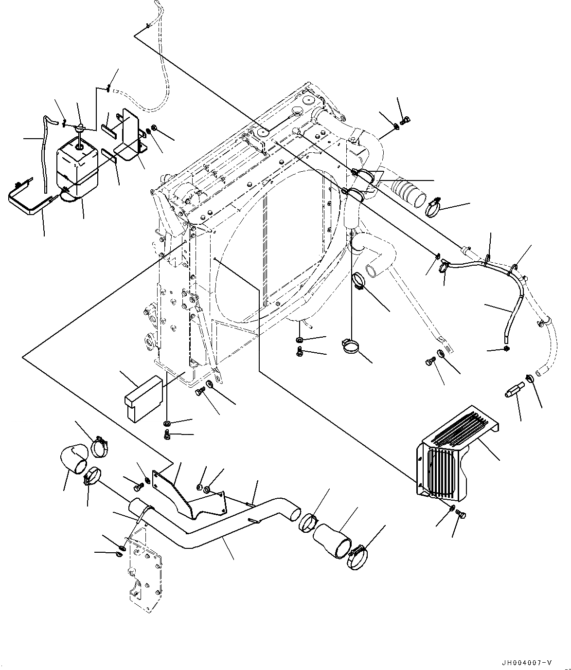 Схема запчастей Komatsu PC350-8 - СИСТЕМА ОХЛАЖДЕНИЯ, ВОЗД. ЛИНИЯ ОХЛАЖДЕНИЯ И SUB-БАК (№-) СИСТЕМА ОХЛАЖДЕНИЯ, С АВТОМАТИЧ. КОНДИЦ. ВОЗДУХА, БОЛ. WIND QUANTITY