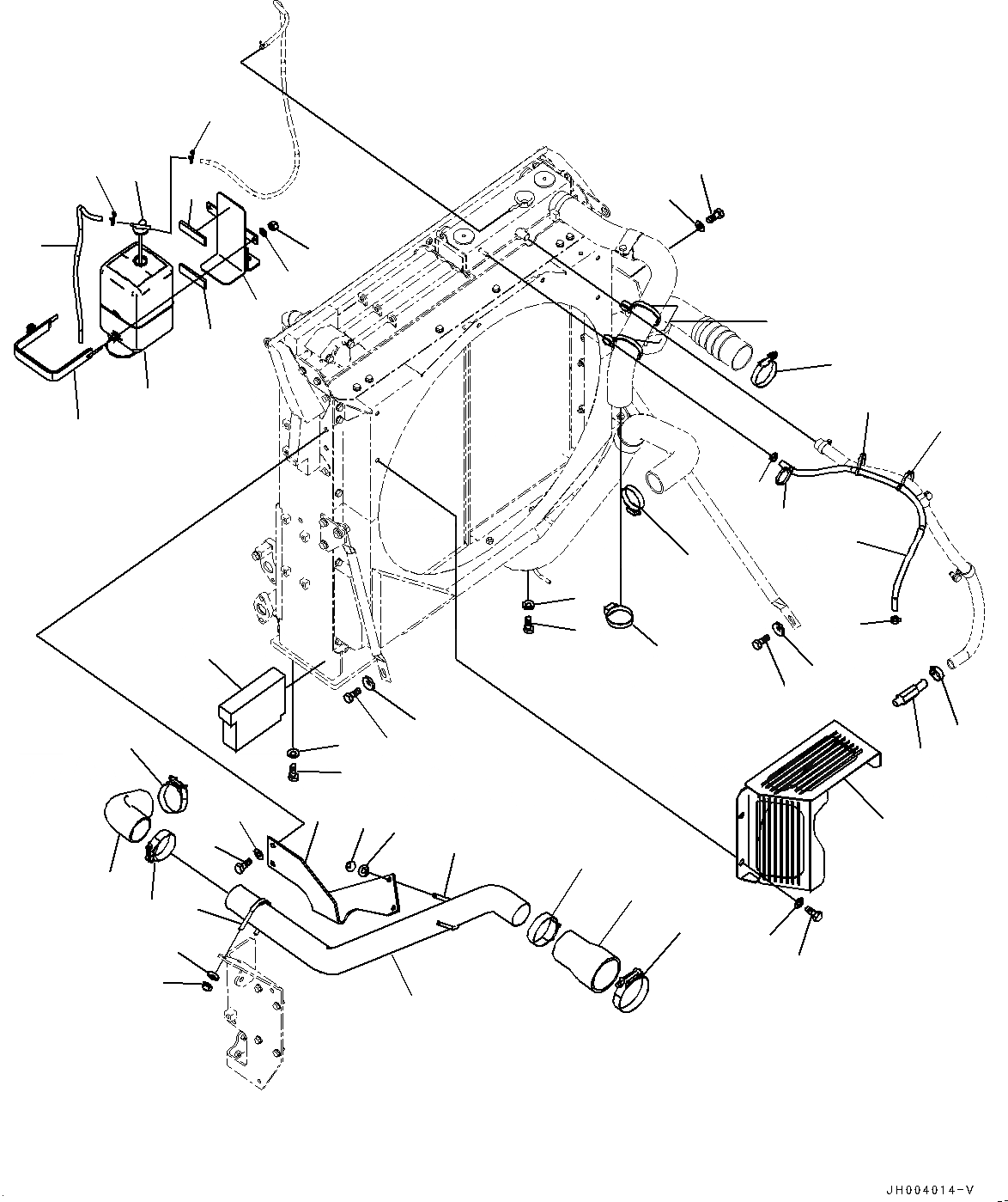 Схема запчастей Komatsu PC350-8 - СИСТЕМА ОХЛАЖДЕНИЯ, ВОЗД. ЛИНИЯ ОХЛАЖДЕНИЯ И SUB-БАК (№-) СИСТЕМА ОХЛАЖДЕНИЯ, БЕЗ АВТОМАТИЧ. КОНДИЦ. ВОЗДУХА