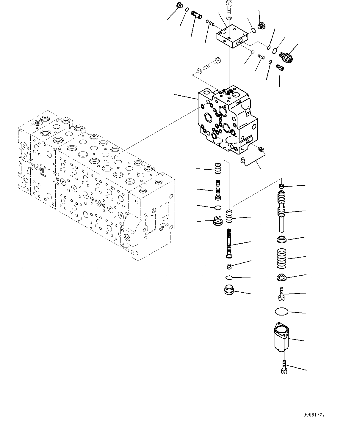 Схема запчастей Komatsu PC350-8 - УПРАВЛЯЮЩ. КЛАПАН, 8-СЕКЦИОНН. (/) (№-) УПРАВЛЯЮЩ. КЛАПАН, -СЕРВИСНЫЙ КЛАПАН